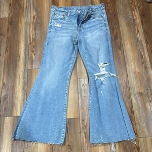 Women's Distressed Flare Jeans